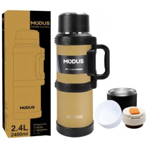 Modus Garrafa Térmica 2.4 Litros Para Água E Café Inox Parede Dupla