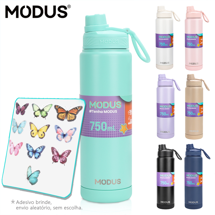 Modus Garrafa Térmica 750ML Inox Tampa Antivazamento Bico Rosqueável — Esporte e Lazer