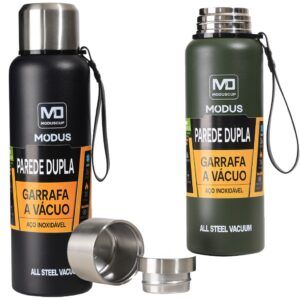 Modus Garrafa Térmica Aço Inoxidável Portátil Copo Com Bolsa 1000ML