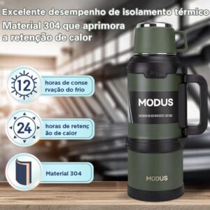 Modus Garrafa Térmica Galão Térmico 3.6L Aço Inoxidável Para Camping