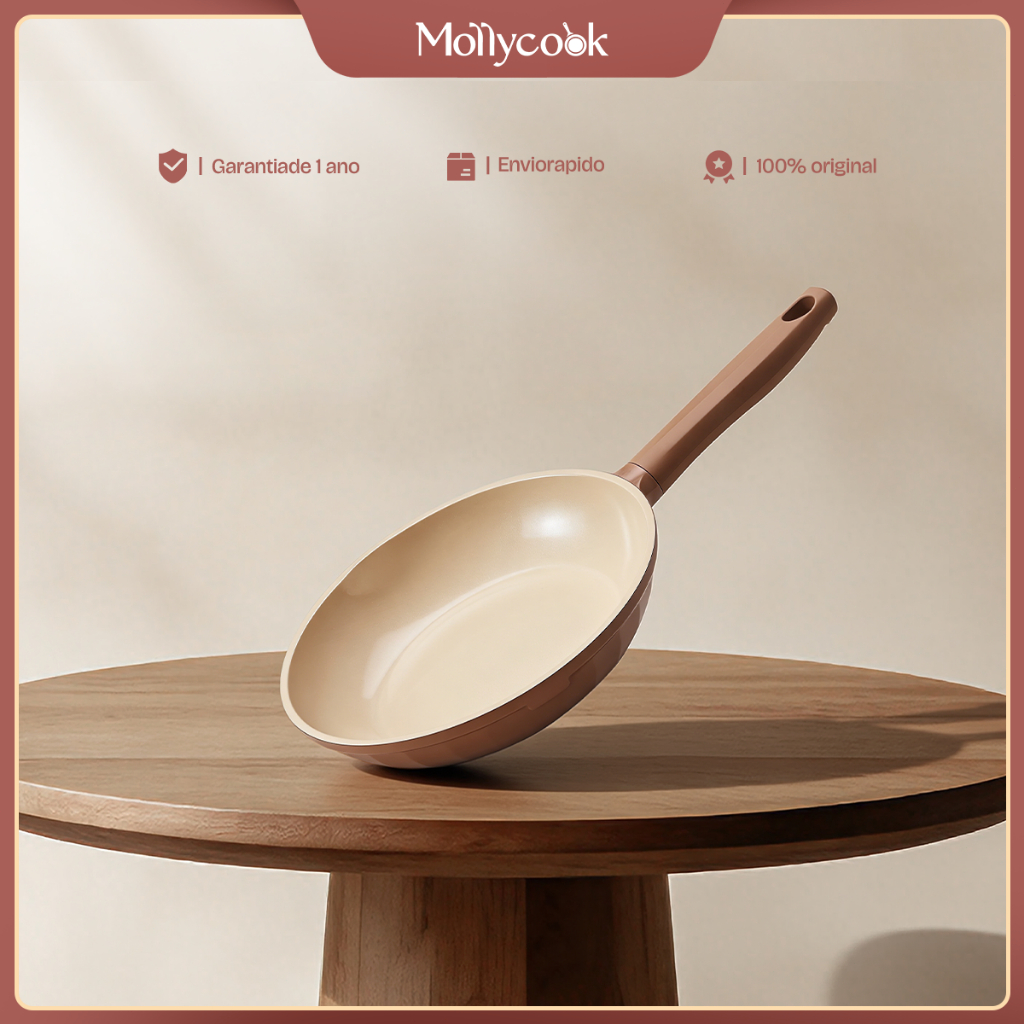 Mollycook Frigideira 24cm Alumínio Antiaderente Cerâmica Sem Pfoa — Cozinha e Utensílios