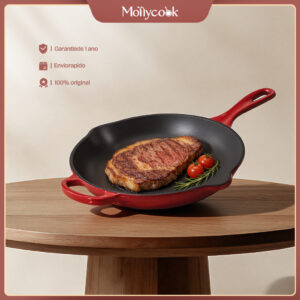 Mollycook Frigideira De Ferro Esmaltado Indução 27cm Antiaderente — Cozinha e Utensílios