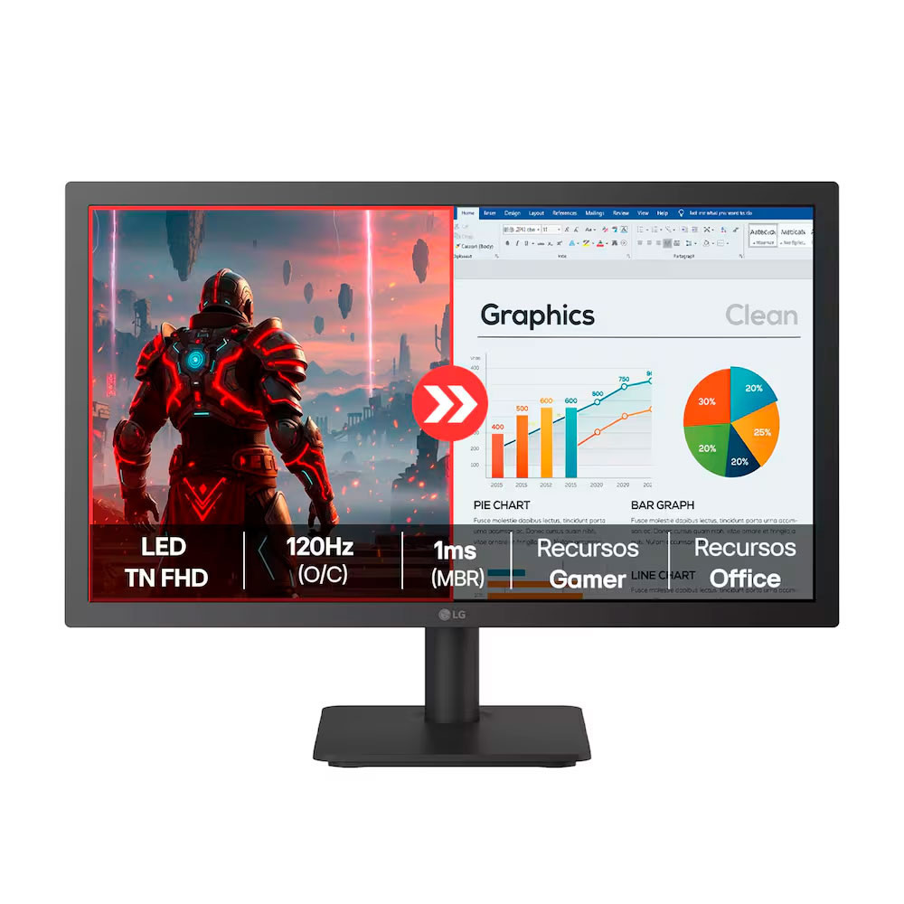 Monitor 22 Full HD 120Hz 1ms Dynamic Action Sync LG