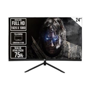 Monitor Curvo LED Brazilpc 24″ Full HD 75HZ Preto