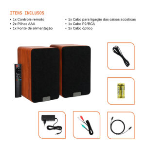 Monitor de Áudio Tomate 100W Bluetooth Hdmi Arc Óptico