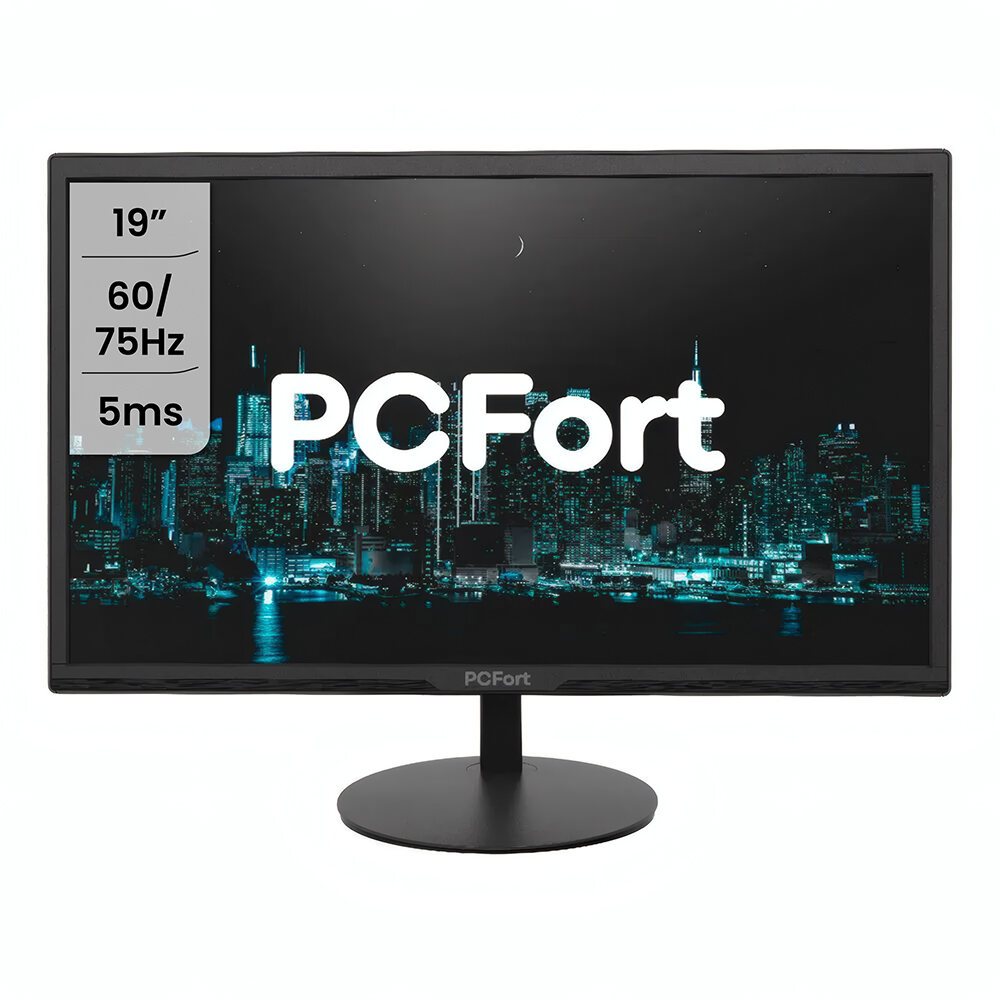 Monitor Empresarial PCFort 19 Vga Hdmi Vesa