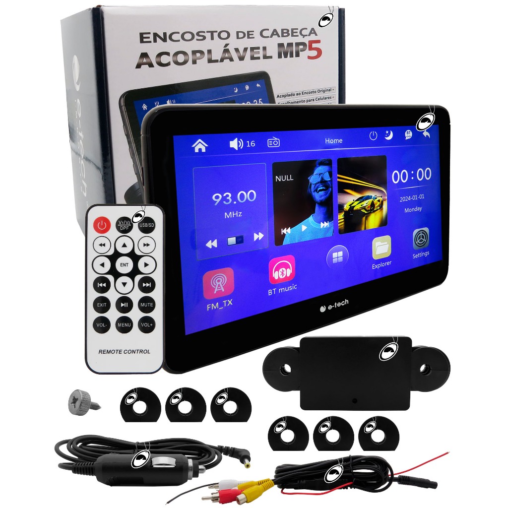 Monitor Encosto de Acoplar 8 Polegadas Espelhamento Android Touch USB — Informática