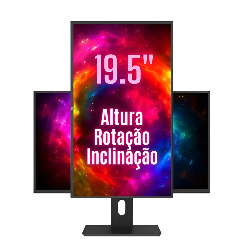 Monitor Fox 19,5" LED HD 1600x900, 75Hz, 2ms Hdmi, Vga, Vesa, Ajuste