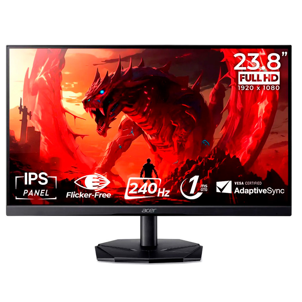 Monitor Gamer Acer Nitro 24" 240Hz 1Ms LED Ips Full HD KG240Y W3BIIP — Informática