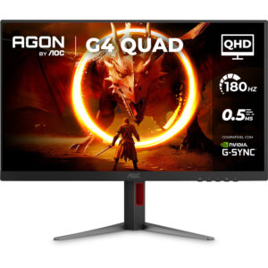 Monitor Gamer Aoc Agon Quad 27″ Qhd 180Hz 0,5ms Ips Base Ajustável