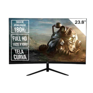 Monitor Gamer Brazilpc 23.8 FullHD 180Hz Curvo Preto 24R15 Widescreen