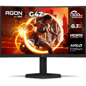 Monitor Gamer Curvo Aoc Agon G4Z 27″ 300Hz 0,3ms Base Ajustável