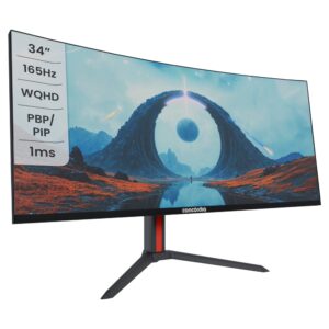 Monitor Gamer Curvo Ultrawide Concórdia 34” Wqhd 165hz 1ms 2*HDMI
