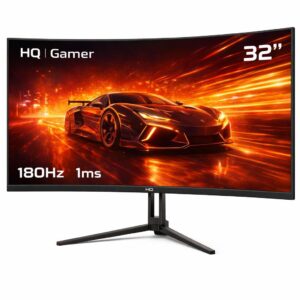 Monitor Gamer HQ Ultra 32" Curvo 1ms, 180Hz, Quad HD 2560x1440, Amd