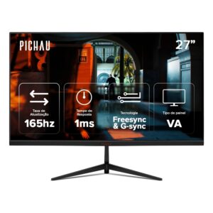 Monitor Gamer Pichau Athen V4 Ultra, 27 Pol, VA, Qhd, 1ms, 165Hz