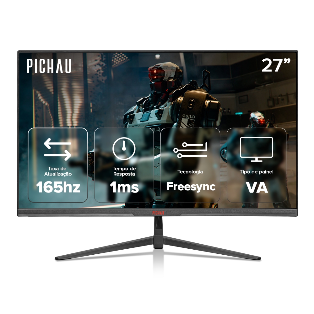 Monitor Gamer Pichau Centauri Pulse 27B, 27 Pol, VA, 2K, 1ms, 165Hz — Informática