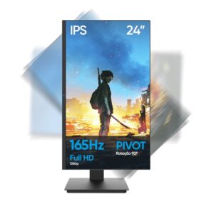 Monitor Gamer Pivot 24″ OX Órbita Ips Full HD, 165Hz, Hdmi DisplayPort