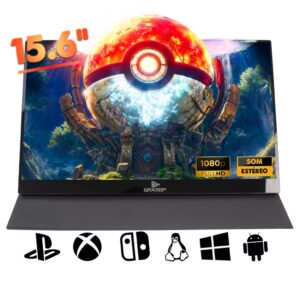 Monitor Gamer Portátil Full Sllin Viagens Trabalho Tipe-c Hdmi Cor