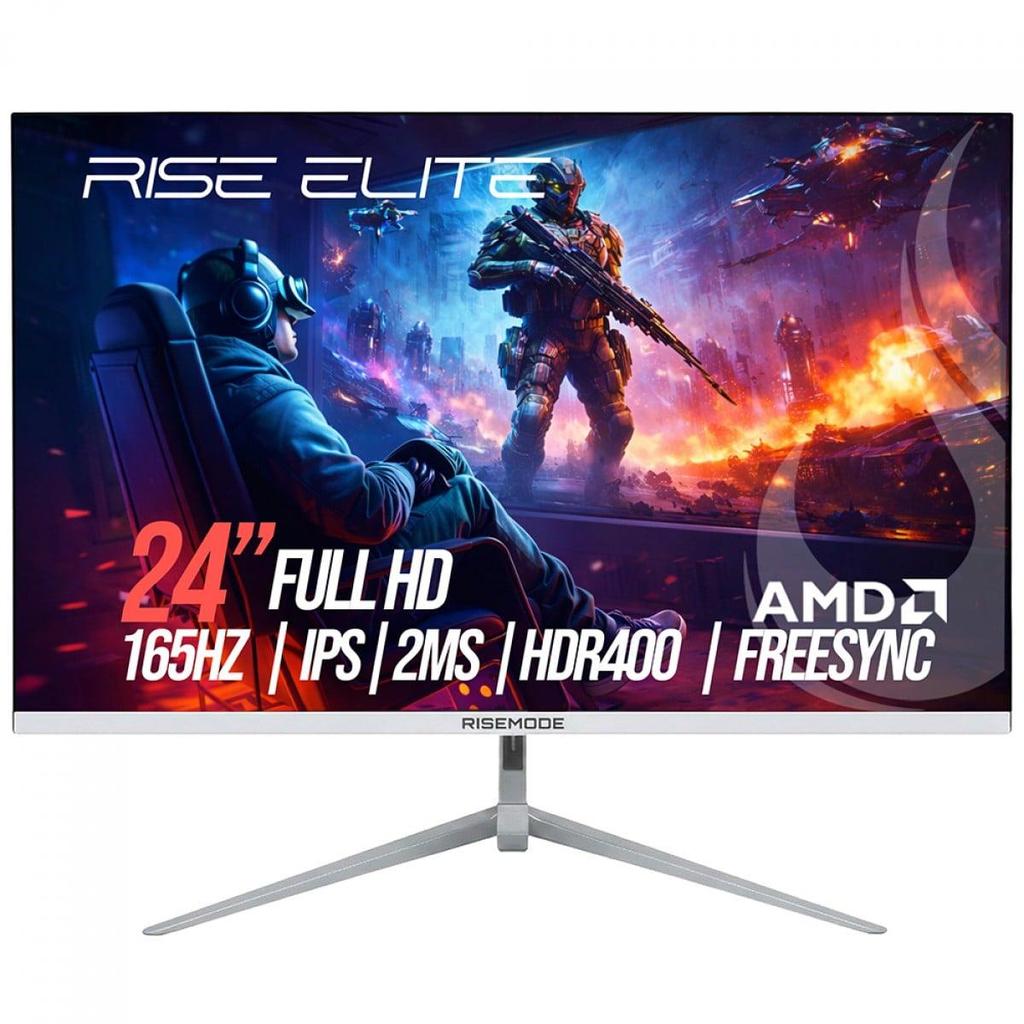 Monitor Gamer Rise Mode Elite, 24 Pol, Full HD, Ips, 165Hz, 2ms, 99% — Informática
