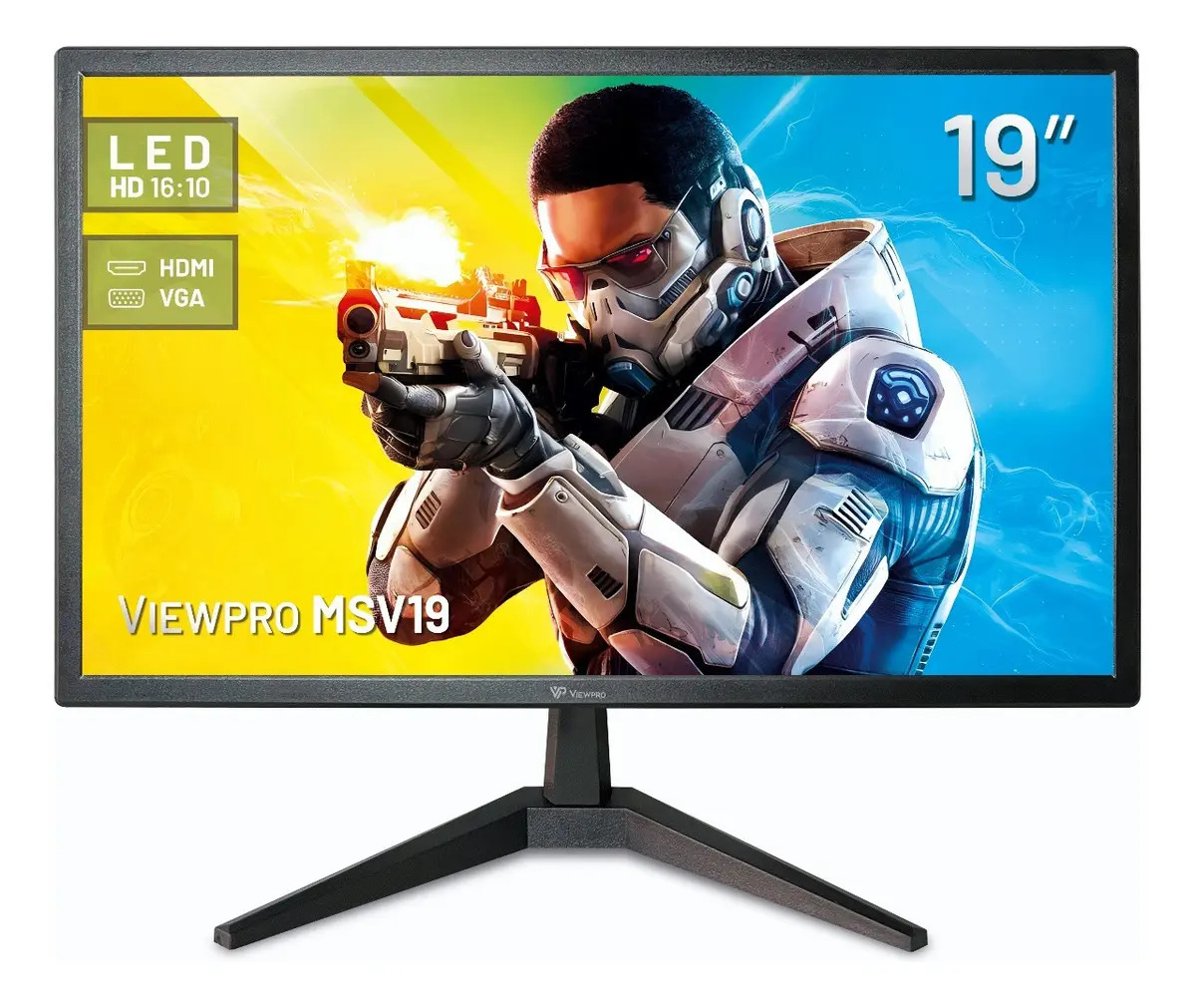 Monitor LED 19" ViewPro Resolução 1440x900 Hdmi Vga Vesa Preto — Informática