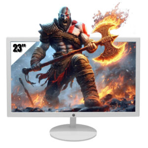 Monitor LED 23 Brazilpc FHD 75HZ Branco Widescreen Base Redonda