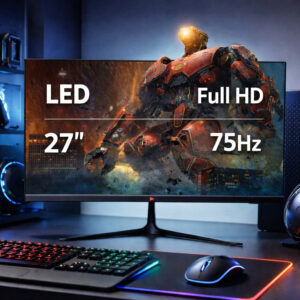 Monitor LED 27" Full HD 1920x1080 Ips Widescreen 75Hz Hdmi Vga Som