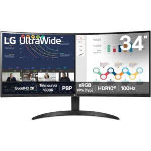 Monitor LG UltraWide™ Curvo 34" QuadHD 2K 100Hz