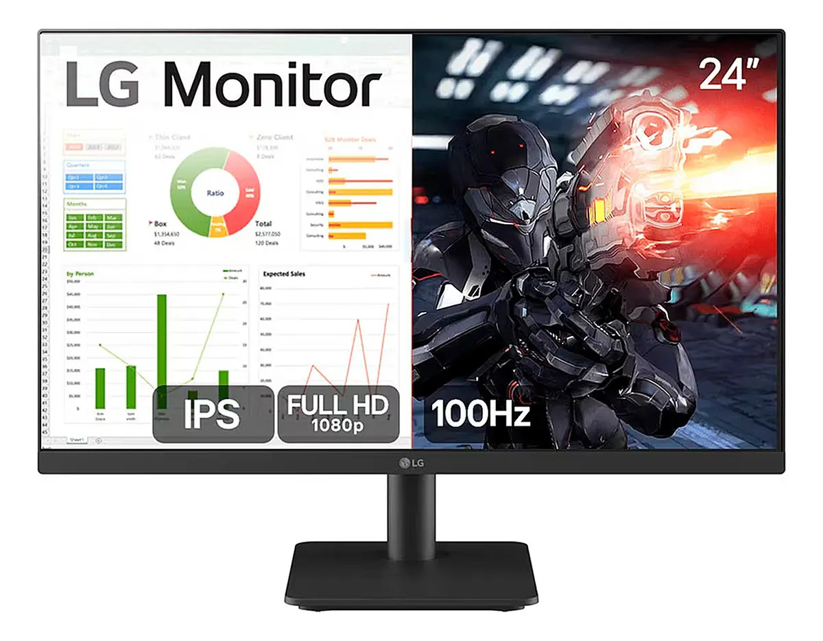 Monitor PC Gamer LG 24”- Ips, Full HD, 100Hz, Hdmi, Preto — Informática
