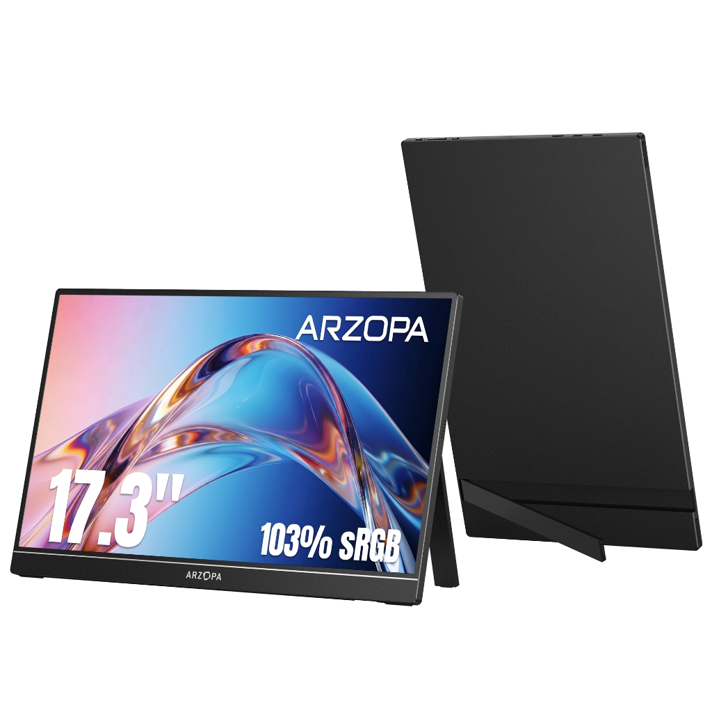 Monitor Portátil Arzopa 17.3'A1M 1080P FHD Hdr Ips Tela De Computador
