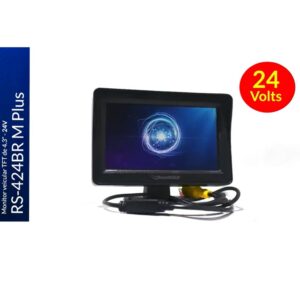 Monitor Tela 4 Polegadas 2 Entradas Vídeo 12v 24v Caminhão Ônibus Van