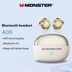 Monster A08 Sem Fio Bluetooth Fone De Ouvido Baixa Latência Alta