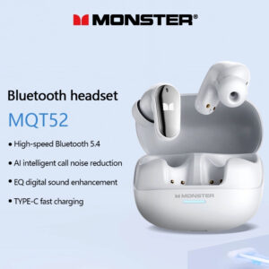 Monster MQT52 Fone De Ouvido Intra-Auricular Sem Fio Com Som Hi-Fi e