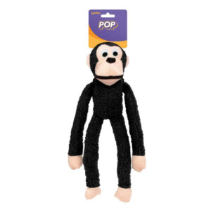Mordedor Macaco de Pelúcia New Pop Preto Jambo Pets 10990