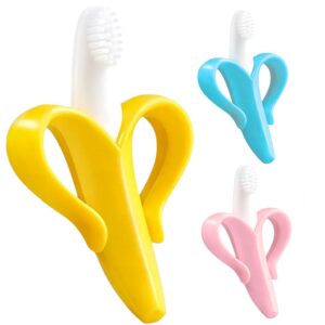 Mordedor para Bebê Silicone Massageador Escovinha Bananinha Banana