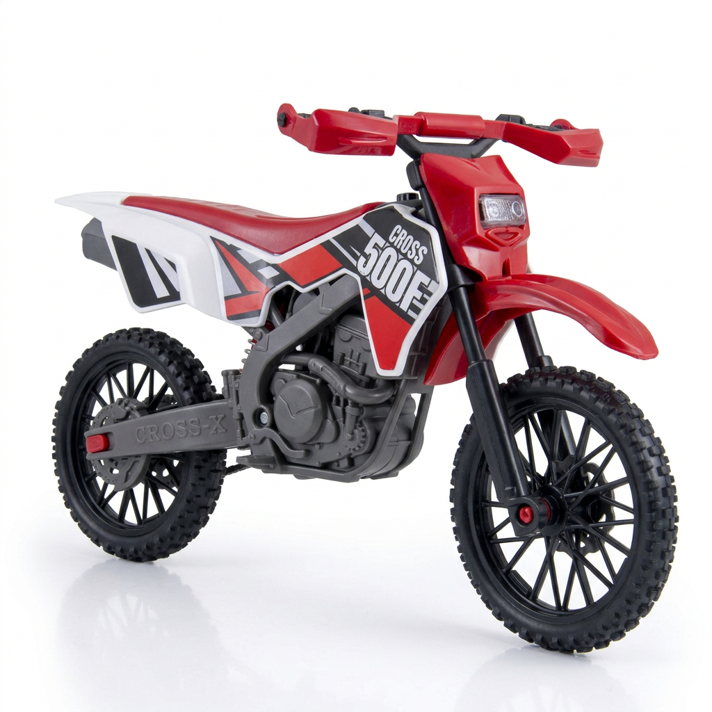 Moto Cross Brinquedo Realista Grande De 38cm Com Amortecedor e