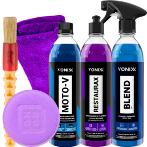 Moto-V Shampoo Desengraxante Cera Blend Spray Vitrificadora com SiO2