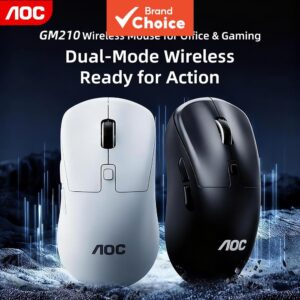 Mouse Aoc GM210 com Modo Dual, Recarregável, Sem Fio, Bluetooth, 4