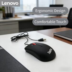 Mouse com Fio Sem Fio Lenovo ThinkPad Ergonômico Mouse Óptico USB