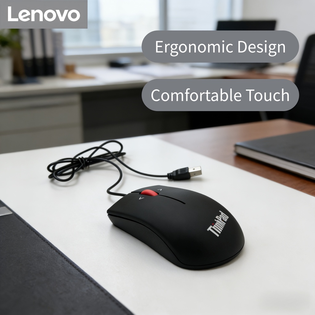 Mouse com Fio Sem Fio Lenovo ThinkPad Ergonômico Mouse Óptico USB — Informática