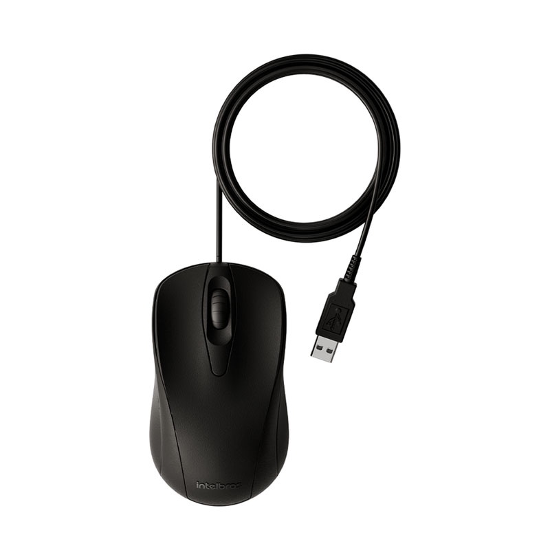 Mouse com fio USB 1000 dpi Mci 10 Preto Intelbras