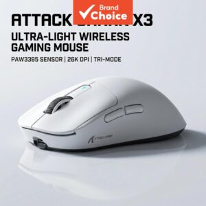 Mouse Gamer Attack Shark X3 Modo Triplo Sensor 26000DPI BT5.2 65h