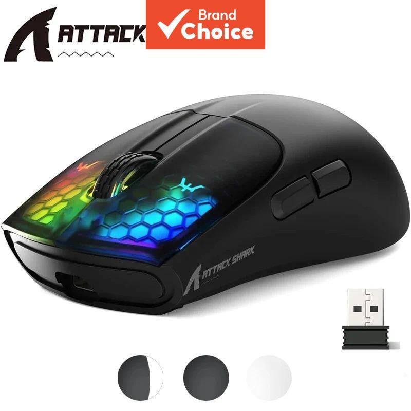 Mouse Gamer Leve Attack Shark X5, conexão tripla 2.4G Bluetooth — Informática