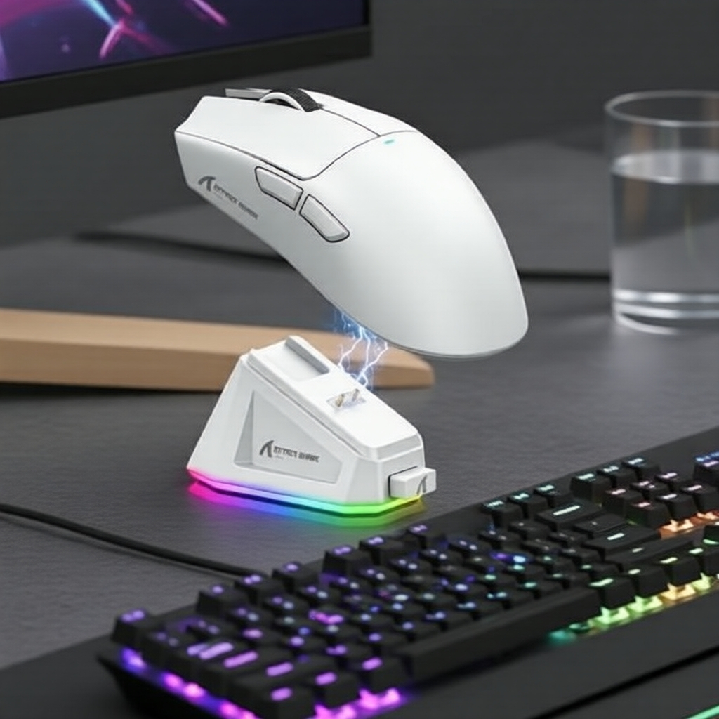 Mouse Gamer Leve Tri Mode Shark DE Ataque com PAW3311, 22000DPI — Informática