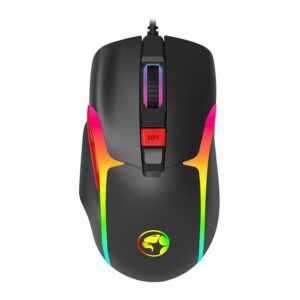 Mouse Gamer Marvo M360, RGB, 12800DPI, 7 Botoes, Preto