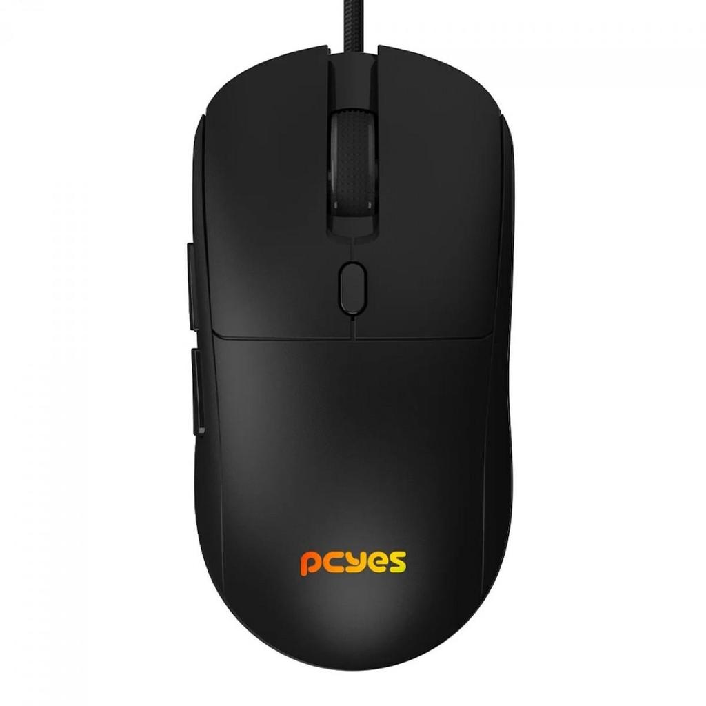 Mouse Gamer PCYes Basaran Black Vulcan, RGB, 12400 DPI, Pwm 3327, 6 — Informática