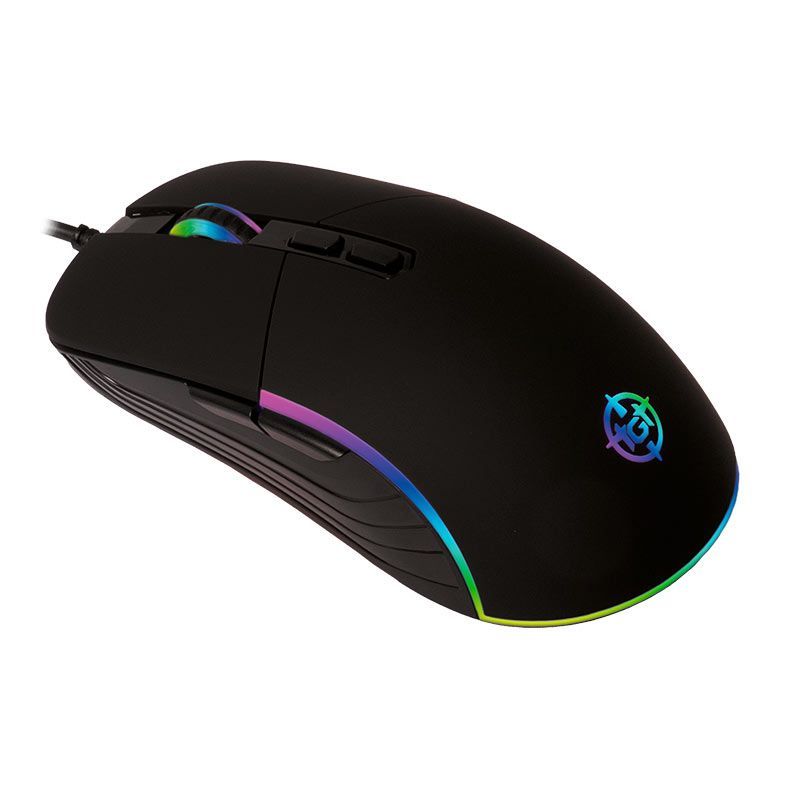 Mouse Gamer Tgt GM75, Rainbow, 3600DPI, 6 Botoes, Preto — Informática