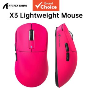 Mouse Gamer Wireless Attack Shark X3, 49g, Ergonômico, Mouse para PC