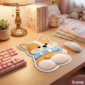 Mouse Pad De Couro Pu Antiderrapante Borda Costurada Macio Pequeno