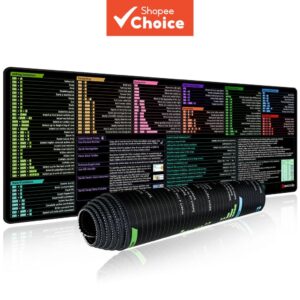 Mouse Pad Excel Atalho Teclado Tapete Tamanho Grande Borda Costurada