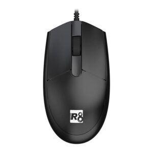 Mouse R8 1611, 1200DPI, 3 Botoes, Preto
